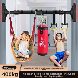 Barre horizontale réglable pour la maison, à fixer sur le mur ou le cadre <span class=keywords><strong>de</strong></span> <span class=keywords><strong>porte</strong></span>, installation sans perçage, équipement <span class=keywords><strong>de</strong></span> fitness sportif - Product Image 3