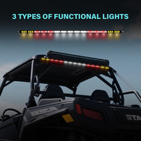 Barre lumineuse LED arrière de 33 pouces, jaune, blanc, rouge, frein, avertissement, marche arrière pour UTV SXS Polaris RZR Ranger Can Am Maverick Defender Jeep