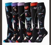 Chaussettes de compression style infirmière pour femmes, bas de compression pour la course à pied, l'athlétisme et les soins infirmiers