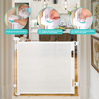 Escaliers rétractables pour porte de bébé Barrière de sécurité intérieure et extérieure en métal pour animaux de compagnie pour portes d'escalier cuisines toilettes