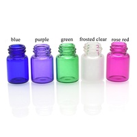 Flacon d'échantillon de parfum en verre arc-en-ciel coloré 1ml 2ml 3ml 5ml, flacon en verre portable multicolore avec bouchon réducteur anti-fuite