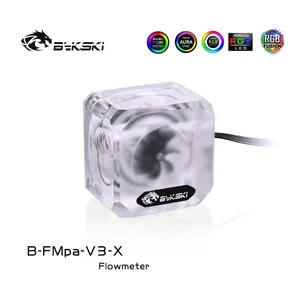 Bykski B-FMpa-V3-XウォータークーラーRGB直方体アクリル水流量計流量計