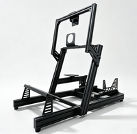 Cockpit de simulation de course en aluminium de haute qualité, cadre de simulateur réglable DIY avec support de moniteur, support de simulateur de conduite