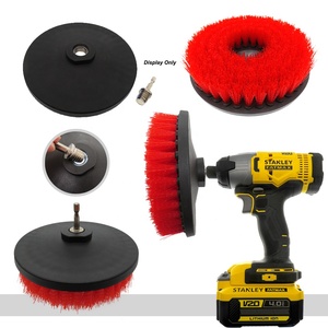 Cepillo Eléctrico Rojo de 6 Pulgadas (150 mm) para Limpieza de Muebles de Madera, Cepillo de Limpieza para Taladro Plano - Product Image 5