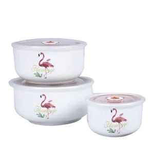 China Factory Price Ceramic Fresh Seal Bowl With Lid For Preservation