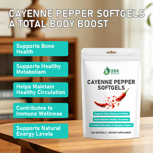 Cápsulas Blandas de Extracto de Pimienta de Cayena Herbal Premium con Logotipo Personalizado, 240 Cápsulas Blandas para Aumentar la Energía, Mejorar el Bienestar y Estimular el Metabolismo - Product Image 2