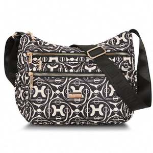 Bolsa de viaje femenina de tela Oxford impermeable de gran capacidad, diseño de flores oblicuas de un solo hombro multicapa para madre - Product Image 6