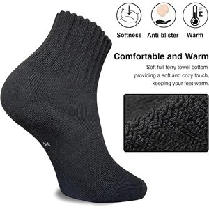Breman Chaussettes thermiques pour femme, 4 paires, épaisses, rembourrées, antidérapantes, avec soutien de la voûte plantaire, douces, confortables, en tricot de spandex, à revers quotidien - Product Image 2
