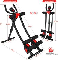 Wellshow Ab équipement d'entraînement Abs Machine pour l'entraînement de l'estomac dans la salle de sport à domicile Pliable Core & Abdominal Exercise Fitness Equipment