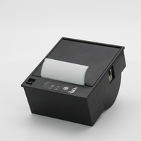 Impresora de etiquetas integrada de 80mm con USB + SERIE DE medio corte/corte completo opcional Impresora térmica de etiquetas de 3 pulgadas Máquina para hacer pegatinas