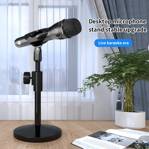 Support de microphone de conférence en métal robuste Siying, hauteur réglable, inclinaison, base renforcée antichoc pour diffusion en direct et discours - Product Image 1