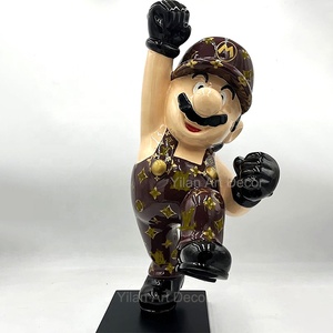 Sculpture décorative de <span class=keywords><strong>Mario</strong></span> <span class=keywords><strong>Bros</strong></span>, <span class=keywords><strong>figurine</strong></span> de <span class=keywords><strong>Mario</strong></span>, statues d'exposition, figurines en résine de fibre de verre colorées, artisanat pour la décoration intérieure - Product Image 1