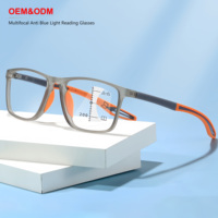 Nouvelles lunettes de lecture progressives sportives TR90 en gros, longue distance, multifocales, anti-lumière bleue, pour presbytie