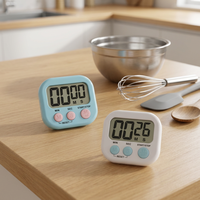 Minuteur de cuisine numérique magnétique en plastique ABS, chronomètre multifonctionnel pour la gestion du temps, compte à rebours pour la cuisine, la pâtisserie, l'étude, les sports