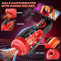 Support de téléphone pour pompe à pénis, jouets sexuels masculins avec 9 modes de succion et 9 modes de vibration, contrôle par application, chauffant, masturbateur masculin, jouets sexuels pour hommes