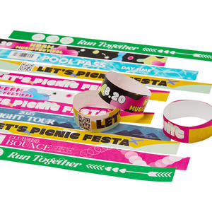 [AnyWristband] Bracelets personnalisables pour la promotion, bracelets TYVEK entièrement colorés, type individuel 20 mm (3/4 po) - Product Image 1