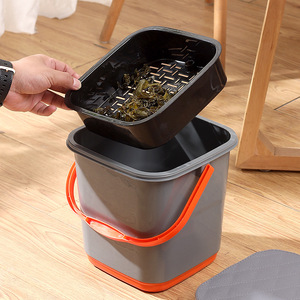 Seau à thé avec couvercle, gris, orange, forme carrée, filtre anti-fuite, feuilles de thé pour accessoires de service à thé Kung Fu - Product Image 2