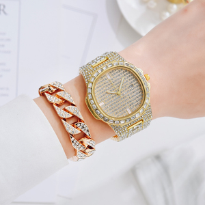 9743 Luxury 2PCS Women <strong>Watches</strong> <strong>Set</strong> <strong>Rose</strong> <strong>Gold</strong> Ladies Bracelet <strong>Watch</strong> Women Fully Luxury <strong>Watch</strong> - Product Image 3