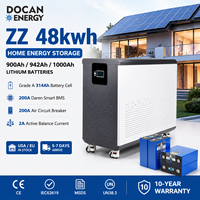 Système de stockage d'énergie au sol Docan haute capacité 46 kWh 51,2 V avec extincteur intégré, batterie au lithium 8000 cycles