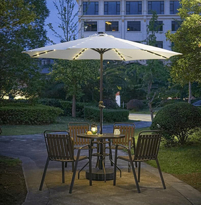 Ombrellone da Giardino Esterno con Luci LED Solari, Ombrellone da Spiaggia e Patio, Ombrellone con Luci a LED, Arredamento da Esterno, <span class=keywords><strong>Logo</strong></span> Personalizzabile - Product Image 6