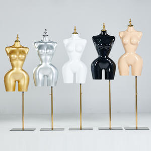 Oro africano americano Plus Size abito femminile manichino in schiuma di plastica spilla mezza grande culo manichino per negozio di abbigliamento - Product Image 2