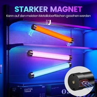 Lampu Tongkat LED RGB Warna-Warni Genggam Magnetik, Lampu Video Portabel untuk Fotografi Studio, Lampu Pengisi Streaming