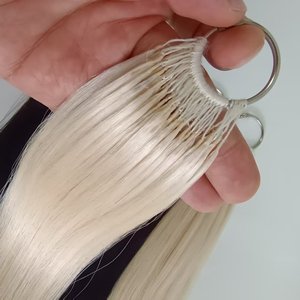 Extensions de cheveux humains à pointes en plumes, crochet, couleur naturelle, sans MOQ, cheveux vierges, double trame, kinky, <span class=keywords><strong>troisième</strong></span> génération - Product Image 4