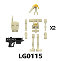 LG1017 Battle Droid Space Wars, Mini Modelo Educativo Coleccionable para Armar, Bloques de Construcción de Plástico para Niños, Juguetes de Regalo