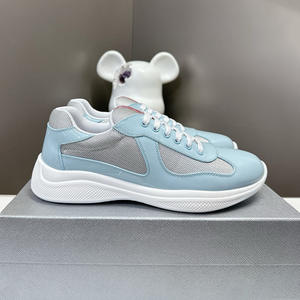 Nouvelles Chaussures de Sport en Cuir et Maille Style Patchwork 2026 - Chaussures Décontractées de Sport Designer American Cup pour Hommes et Femmes - Product Image 2