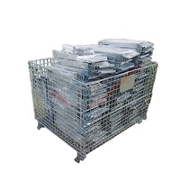 Bon prix, cages de stockage en acier robuste 1200X1000X890mm, boîte à palettes en treillis métallique
