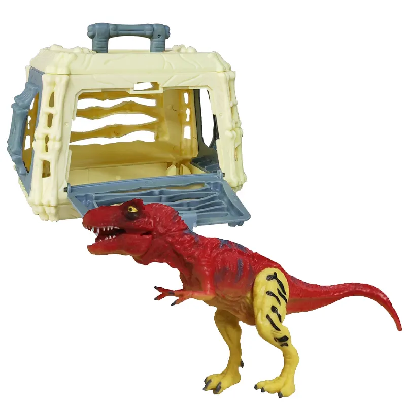 Atrapar animales de jaula modelo jugando almacenamiento niños dinosaurio juguetes conjunto