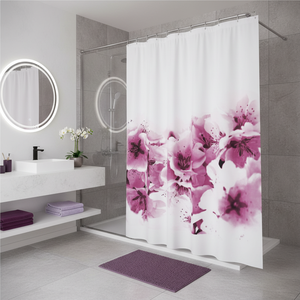 Collezione Spirella Amanda, Tenda da Doccia in Tessuto 180 x 200, 100% Poliestere, Viola - Product Image 3