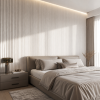 Vente flash - Panneau mural insonorisant en WPC - Panneau mural décoratif écologique pour salon, hôtel et hôpital - Décoration intérieure