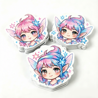 Pegatinas de Vinilo Impermeables de PVC al por Mayor, Pegatinas de Dibujos Animados, Pegatinas Troqueladas, Impresión Personalizada, Pegatinas Adhesivas con Logotipo