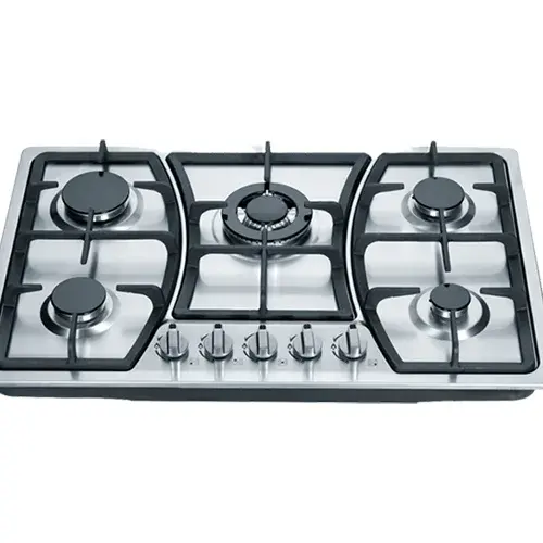 CE Approval Home Appliances Built in Electric Induction Cook Hob With 5 Burners Easy To Clean 201 S.S Copper Burner LPG Gas Hob