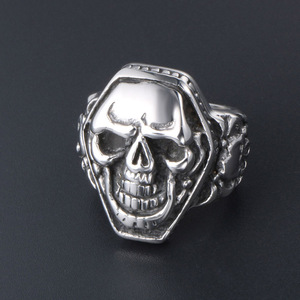 Skull <b>Ring</b> <b>Titanium</b> Steel Men's Jewelry Rock Hip Hop Fashion Accessory SA467 - Product Image 4