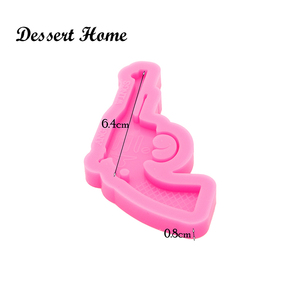 DY0645 brillant soldat porte-clés Silicone époxy moule résine artisanat, pistolet polymère argile <span class=keywords><strong>chocolat</strong></span> Fondant Sugarcraft moules à gâteaux - Product Image 6
