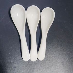 Juego de servir de restaurante chino de mango corto, cuchara de sopa pequeña de melamina, cuchara de sopa de imitación de plástico de cerámica, cuchara de sopa antiquemaduras - Product Image 6