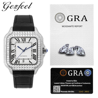 Montre de luxe en moissanite VVS, style arabe, entièrement sertie, testée au diamant, idéale comme cadeau, vente en gros directe usine