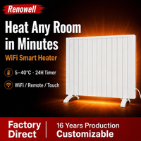 Chauffage par convection en aluminium 2000W, mural ou sur pied, radiateur électrique à panneau pour la maison et la chambre, vente directe usine OEM