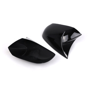 Rearview Mirror Housings Glossy Black <b>ABS</b> For 2009-2015 Renault Fluence Full Set - Product Image 3
