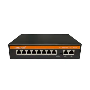 מתג רשת לא מנוהל TiNCAM מתג PoE 8 יציאות מהיר Ethernet POE עבור מצלמת IP/מערכת מצלמות AP/CCTV אלחוטית