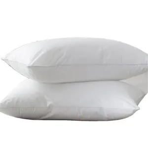 Cuscini da letto collezione Hotel in microfibra di poliestere bianco facile da pulire per dormire con federe in cotone