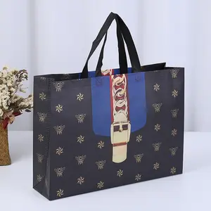 Bolsa para compras, sacola reutilizável de saco de compras não tecido eco pp promocional com logotipo