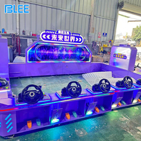Machine de jeu de course compétitive BLEE pour parc d'attractions, 4 à 8 joueurs, avec volant sauvage, pour enfants