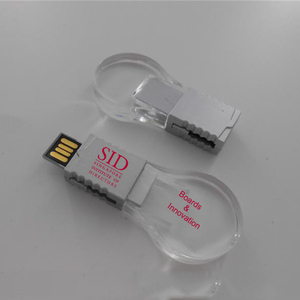 Power Plant Event Giveaway Gift Logotipo personalizado 4GB 8GB 16GB Acrílico Bombilla Lámpara Forma Cle Usb Flash Memory Stick Drive - Product Image 5