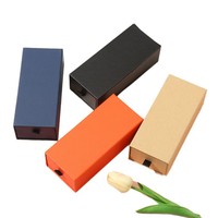 Boîte cadeau rectangulaire en carton mat bronzant à ouverture coulissante pour lunettes, cosmétiques, souvenirs - En stock
