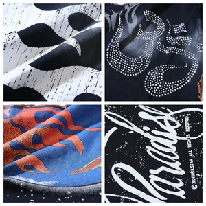 Set Estivo di Alta Qualità con T-shirt e Pantaloncini Vintage Effetto Usurato, Stampa Luxury Streetwear Deep Hell Star Man, con Etichette NFC Scan - Product Image 3