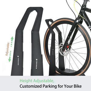 Soporte de Almacenamiento para Bicicleta Ligero y Robusto Nuevo Diseño de Soporte de Piso de Acero Ajustable para Bicicletas de 24-<span class=keywords><strong>29</strong></span> Pulgadas Listo para Estacionamiento Portátil - Product Image 6