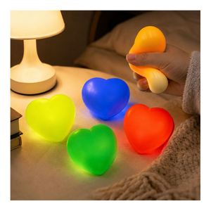 Private Label Glowing Heart Cube Squeeze Toy TPR Soft Squishy <b>Ball</b> <b>LED</b> Flashing Sensory Fidget Kids Gift Set Bulk - Product Image 5